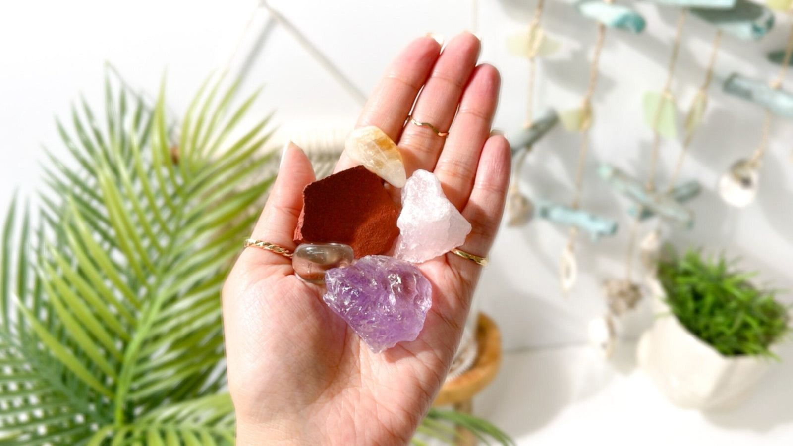 Strength & Recovery Crystal Set: Amethyst, Citrine, Quartz, Jasper