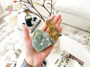 Citrine & Aventurine Crystal Set: Abundance, Prosperity, Wealth