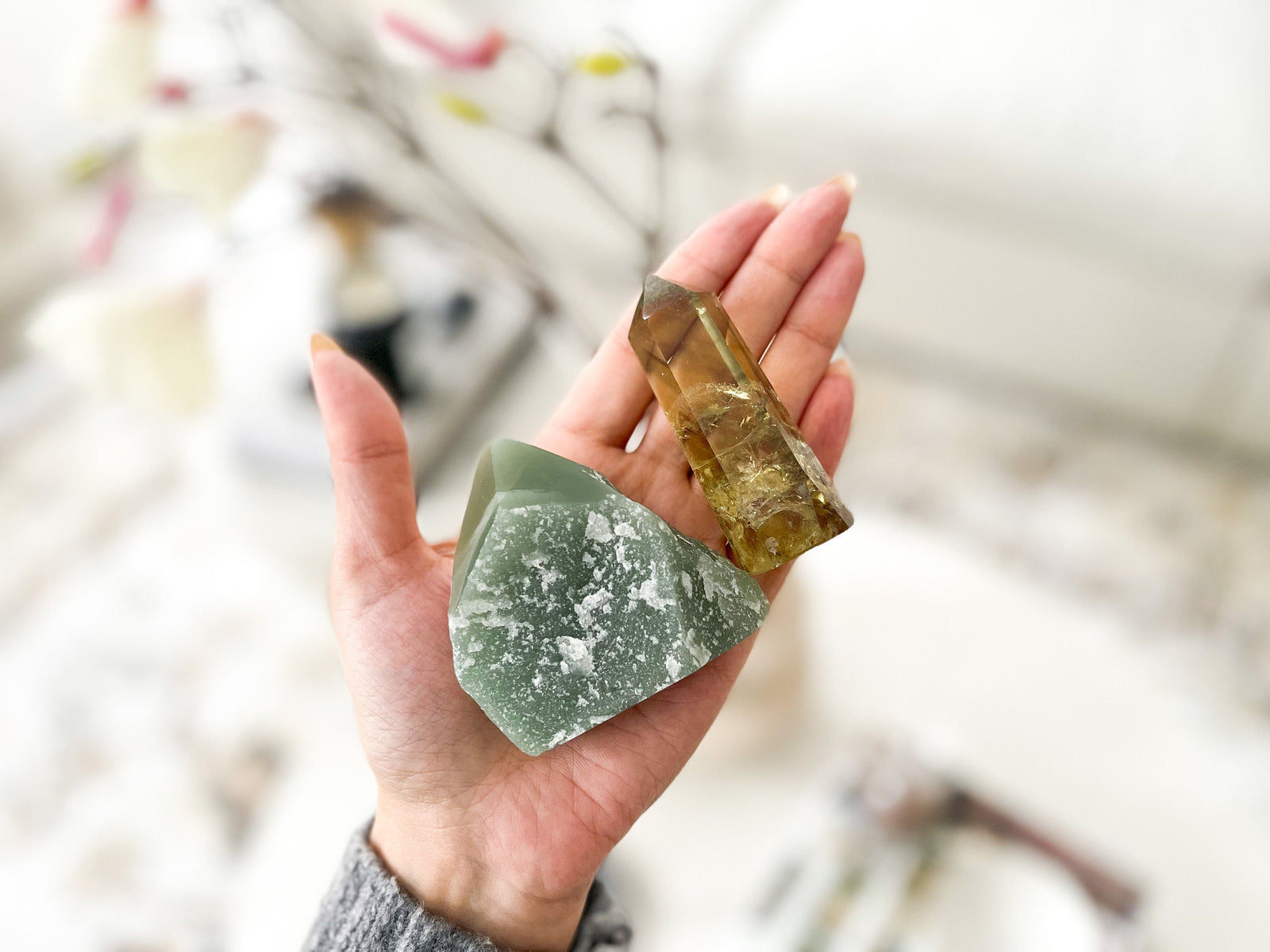 Citrine & Aventurine Crystal Set: Abundance, Prosperity, Wealth