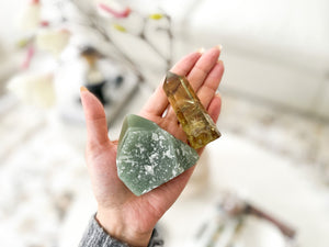 Citrine & Aventurine Crystal Set: Abundance, Prosperity, Wealth