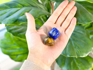 The Power Duo Lapis Lazuli and Tigers Eye Healing Crystal Set for Balance and Protection