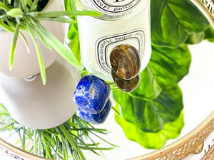 The Power Duo Lapis Lazuli and Tigers Eye Healing Crystal Set for Balance and Protection