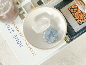 Celestite and Clear Quartz Crystals for Meditation, Reiki and Crystal Healing
