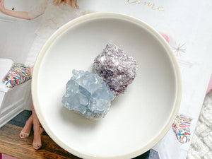 Celestite and Lepidolite: A Tranquil Combination for Relaxation and Stress Relief