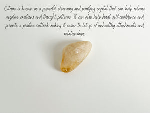 Letting Go & Healing Crystal Set  Black Obsidian, Rose Quartz, Citrine, Amethyst Smoky Quartz Stones