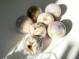 Pink Amethyst Spheres - Small Size (350-450g, 66-68mm)