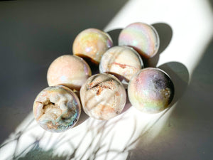 Pink Amethyst Spheres - Small Size (350-450g, 66-68mm)