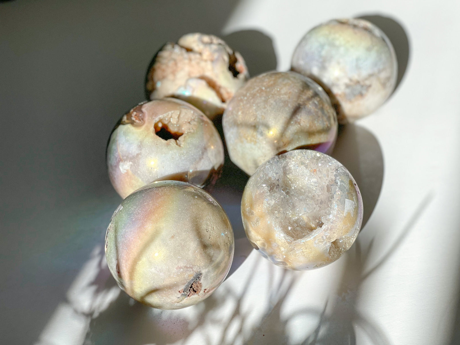 Pink Amethyst Druzy Sphere: Calming Crystal (75-78mm, 450-600g)