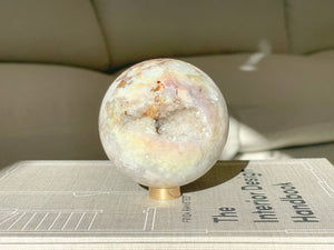 Pink Amethyst Druzy Sphere: Calming Crystal (75-78mm, 450-600g)