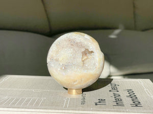 Pink Amethyst Druzy Sphere: Calming Crystal (75-78mm, 450-600g)