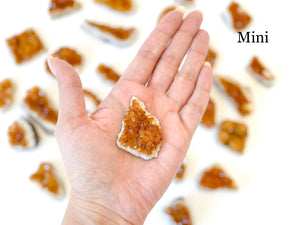 Raw Honey Citrine Druze Cluster: Natural Crystal Collection