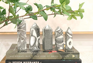 Thousand Eye Jasper Point: Orbicular Crystal