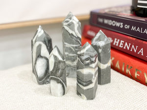 Thousand Eye Jasper Point: Orbicular Crystal