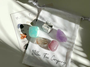 Calming Crystal Set: Amethyst, Howlite, Quartz - Stress Relief