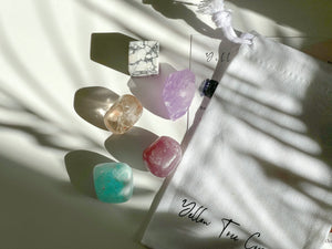 Calming Crystal Set: Amethyst, Howlite, Quartz - Stress Relief