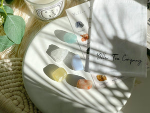 Happy Days Crystal Set: Clear Quartz, Sunstone, Aquamarine, Calcite, Agate