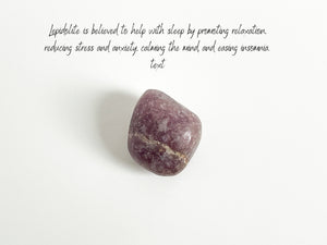 Sleep Well Crystal Set: Lepidolite, Selenite, Rose Quartz