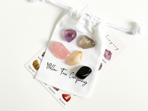 Letting Go & Healing Crystal Set  Black Obsidian, Rose Quartz, Citrine, Amethyst Smoky Quartz Stones