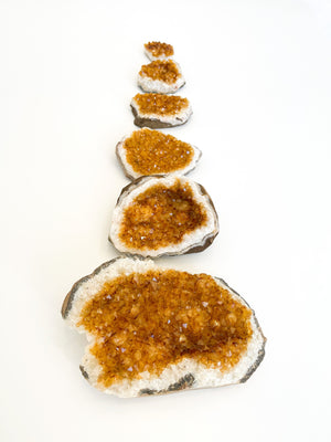 Raw Honey Citrine Druze Cluster: Natural Crystal Collection