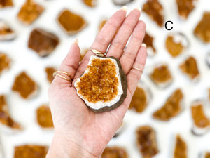 Raw Honey Citrine Druze Cluster: Natural Crystal Collection