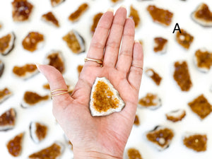 Raw Honey Citrine Druze Cluster: Natural Crystal Collection