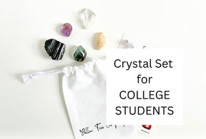 Crystal Set for College Success: Black Tourmaline, Citrine, Clear Quartz, Fluorite, and Amethyst
