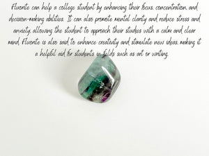 Crystal Set for College Success: Black Tourmaline, Citrine, Clear Quartz, Fluorite, and Amethyst