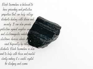 Crystal Set for College Success: Black Tourmaline, Citrine, Clear Quartz, Fluorite, and Amethyst