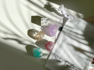 Calming Crystal Set: Amethyst, Howlite, Quartz - Stress Relief