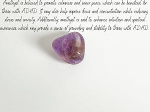 ADHD Crystal Set: Amethyst, Lepidolite, Fluorite & Selenite