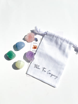 Aquarius Crystal Set: Healing Stones with Cotton Pouch