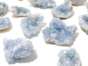 Raw Celestite Crystal Cluster: Madagascar Blue Healing Crystal