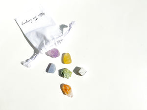 Gemini Zodiac Crystal Set: Selenite Plate, Healing Birthstones