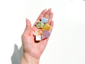 Gemini Zodiac Crystal Set with Selenite Bowl: Astrology Birthstone