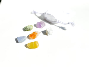 Gemini Zodiac Crystal Set: Selenite Heart Bowl, Healing Birthstones