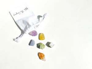 Gemini Zodiac Crystal Set: Selenite Heart Bowl, Healing Birthstones