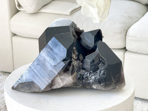 Large Smoky Quartz Cluster: Healing Crystal Home Decor (9.35 kg, 7x9x12")