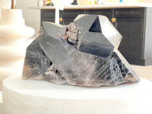 Large Smoky Quartz Cluster: Healing Crystal Home Decor (9.35 kg, 7x9x12")