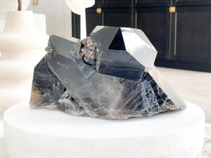 Large Smoky Quartz Cluster: Healing Crystal Home Decor (9.35 kg, 7x9x12")