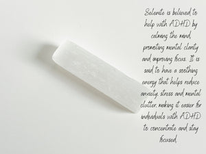 ADHD Crystal Set: Amethyst, Lepidolite, Fluorite & Selenite
