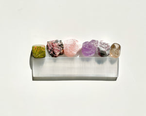 Grief & Loss Crystal Set with Selenite Charging Plate: Healing Stones Gift