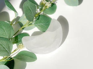 Wealth Attraction Crystal Set: Selenite Moon Bowl, Aventurine, Jade, Pyrite, Garnet, Tiger Eye