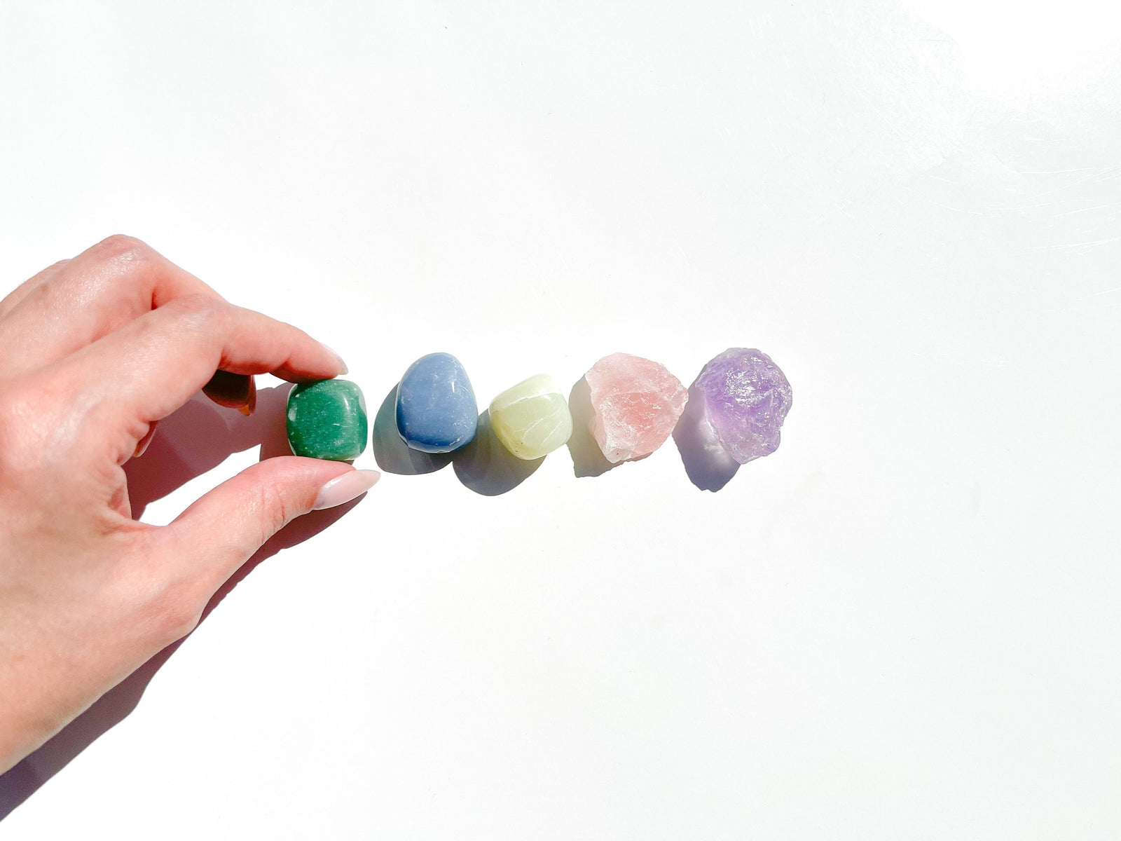 Aquarius Crystal Set: Healing Stones with Cotton Pouch