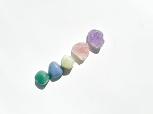 Aquarius Crystal Set: Healing Stones with Cotton Pouch