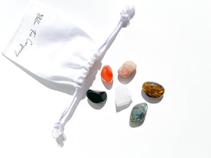Leo Zodiac Crystal Set with Selenite Plate: Healing Stones