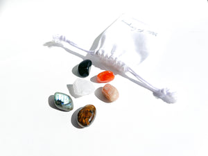 Leo Zodiac Crystal Set with Selenite Bowl: Healing Stones