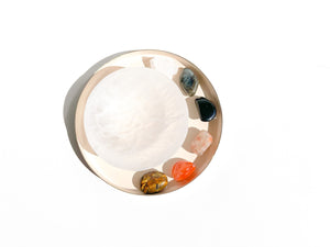 Leo Zodiac Crystal Set with Selenite Bowl: Healing Stones