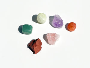 Taurus Zodiac Crystal Set: Selenite Heart Bowl & Healing Stones