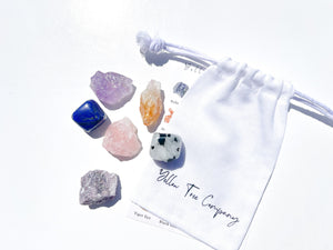 Libra Zodiac Crystal Set: Selenite Plate, Citrine, Rose Quartz