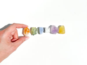 Gemini Zodiac Crystal Set with Selenite Bowl: Astrology Birthstone